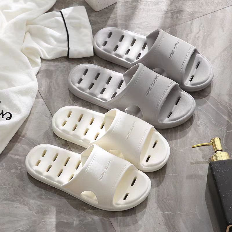 EVA Bathroom Slippers Women's Summer Home Couple's Indoor Household Leakage Non-Slip Bath Quick-Drying Sandals for Men