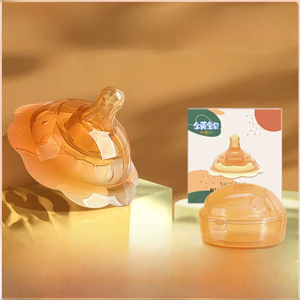 Quanying Baby Nano Silver Double Layer Nipple Protector Indented Breastfeeding Nipple Correction Breastfeeding Anti-Bite Breast Shield