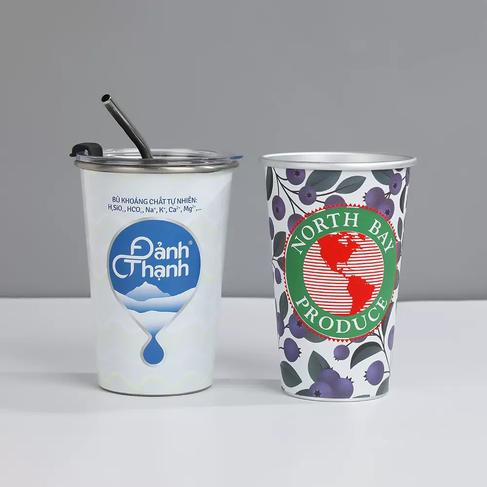 新款304不锈钢杯子印花随手杯方便携带三件套喝水杯创意车载水杯