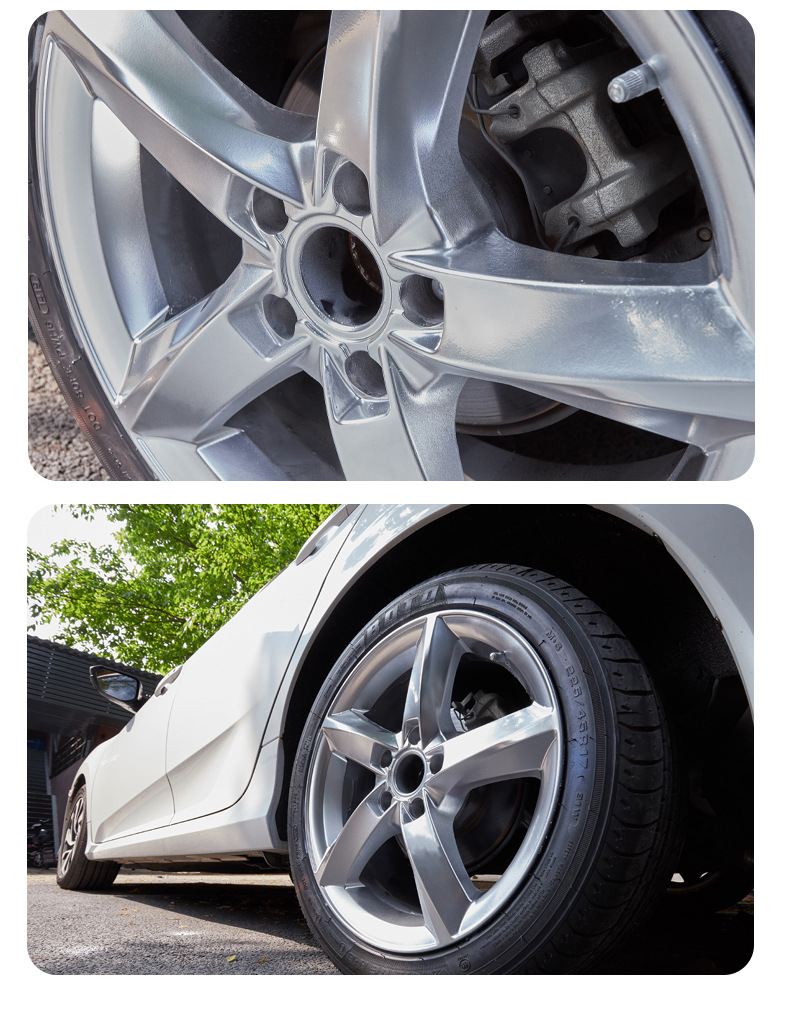 Car wheel repair scratches aluminum alloy notch renovation polishing color change paint steel ring repair silver is not permanent