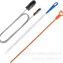 厂家批跨境同款管道疏通器下水管毛发清理器洗脸水池清洁刷弯曲刷