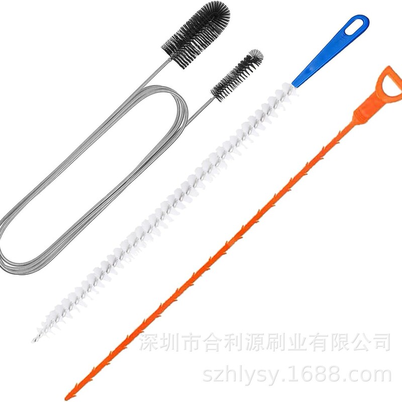 Factory approval cross-border same pipe dredge sewer hair cleaner face pool cleaning brush bending brush