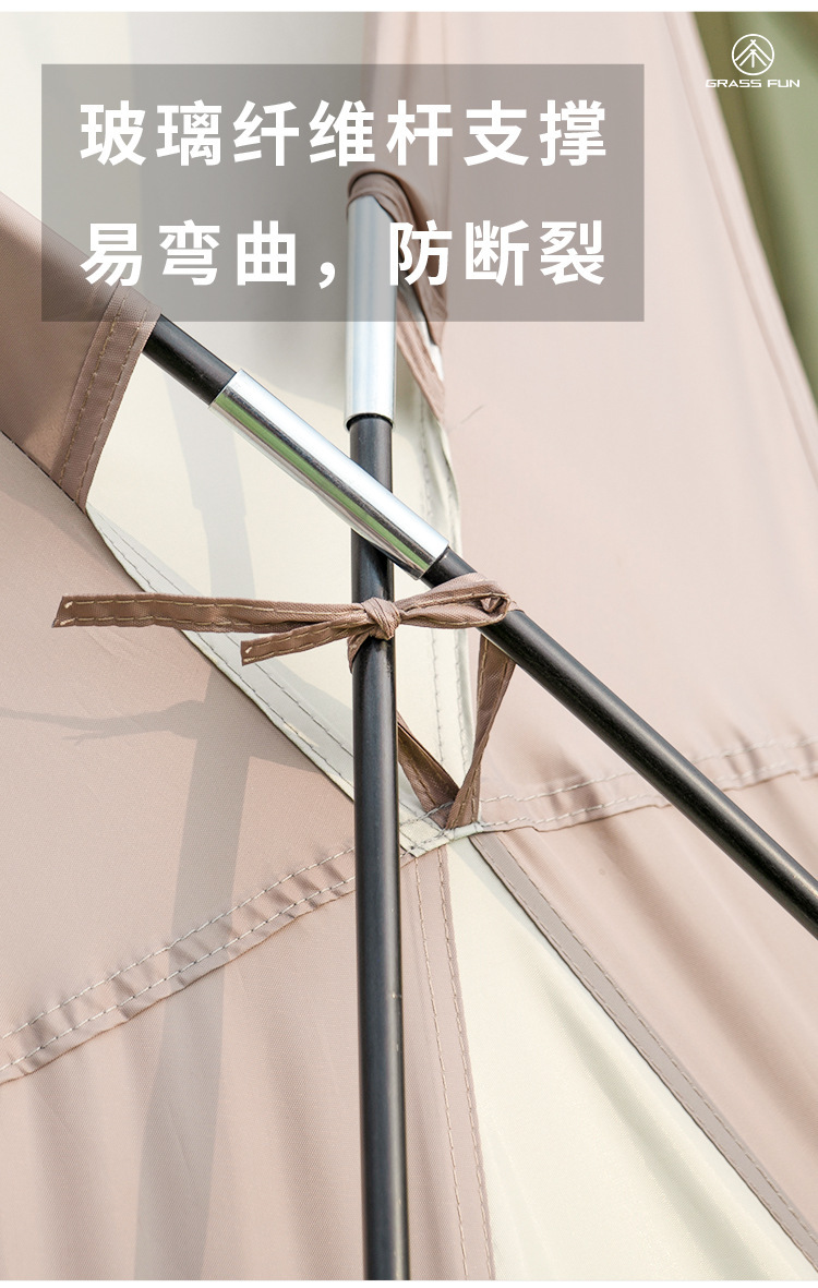 Dome-Style Canopy Tent for Multiple People, Large Sunshade, Sun Protection, Outdoor Camping, Windproof and Rainproof Folding Equipment