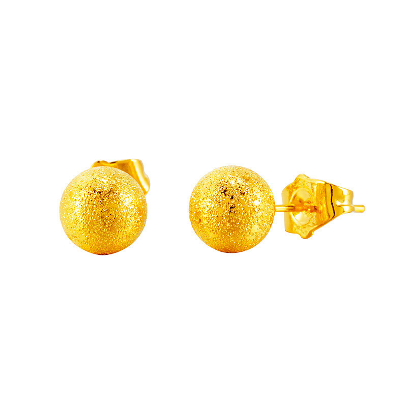 Broqueles de Flores para Mujer de Cobre Dorado
