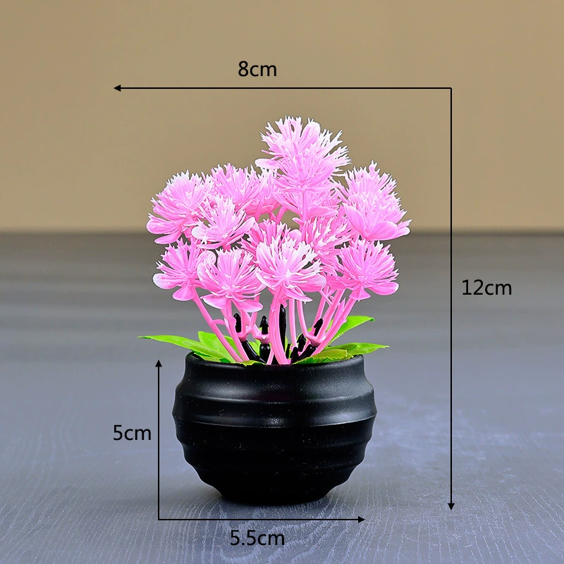 Plastic artificial plant, decorations for office, small pot, (Cross-border trading)