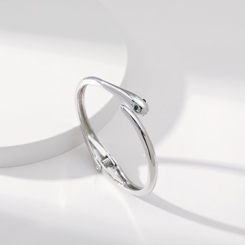 Retro Snake Alloy Inlay Glass Womenu0027S Bangle 1 Piece