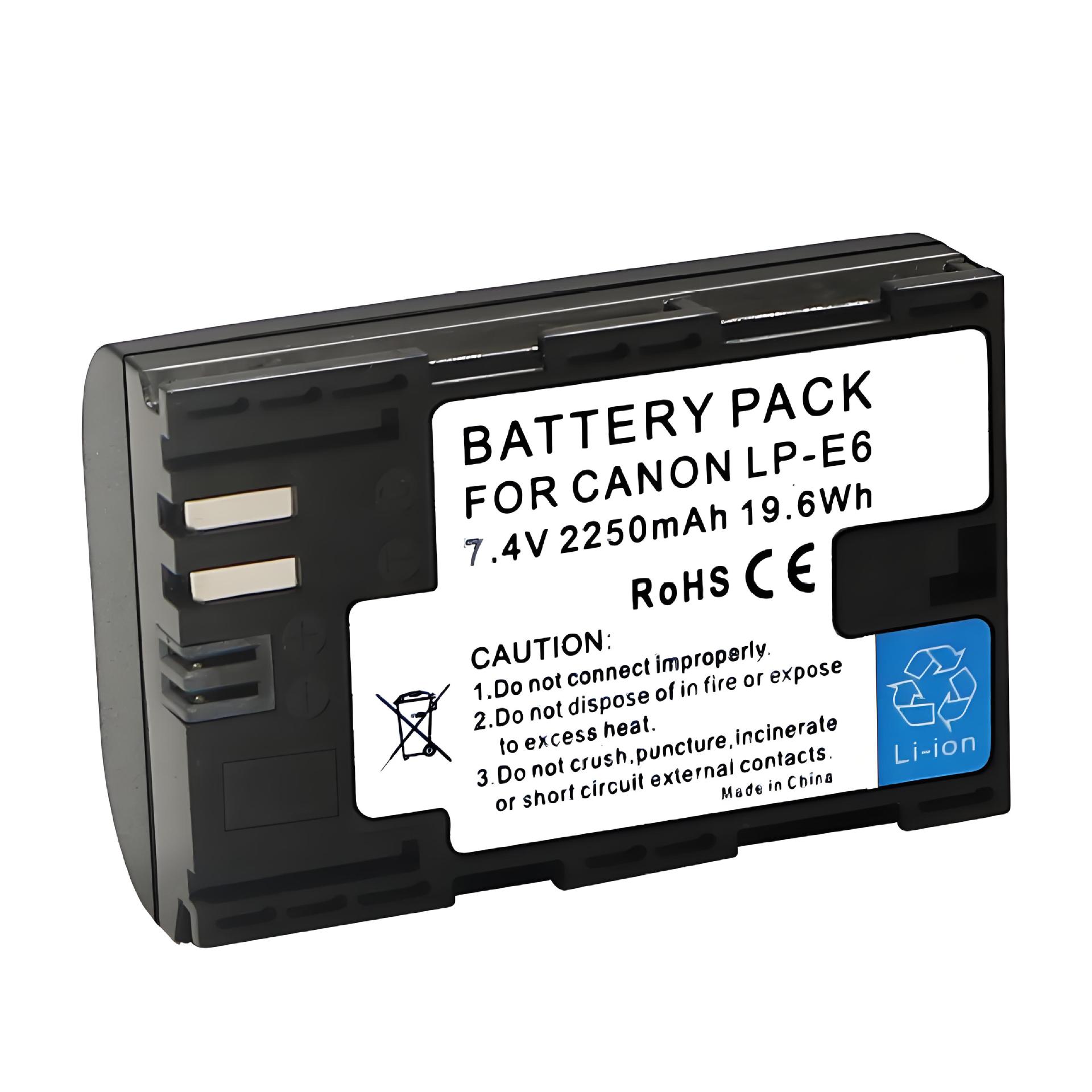 跨境热卖LP-E6电池适用佳能数码相机锂电池源头工厂LP-E6N E6NH