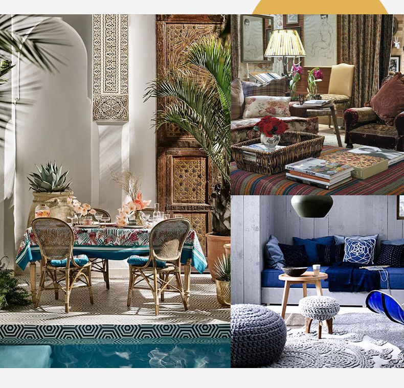 烫金曼陀罗地毯,民族风地毯,地毯民宿,客厅茶几毯,阳台桌椅地垫