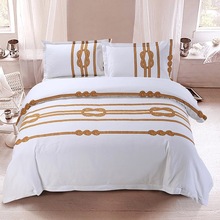 纯棉2.55米幅40支贡缎印花布酒店宾馆被罩床单面料家纺布料