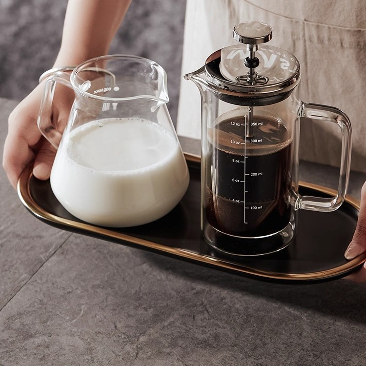 Suministro transfronterizo de tetra de prensa retrógrada, tetra de café a mano, taza de filtro de café casera, conjunto de utensilios de café de doble capa