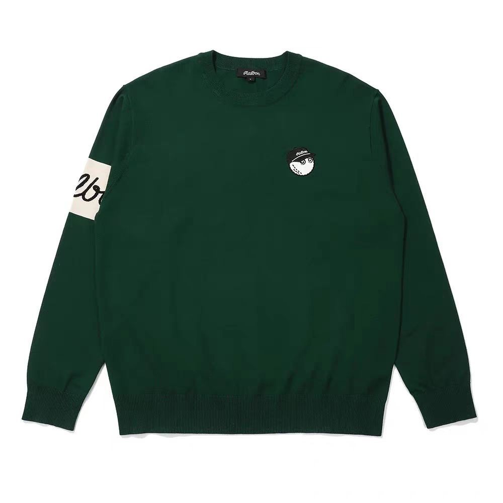 25 New Golf Clothing Men's Long-Sleeved Casual Sports Versatile Round Neck Knitwear Knitwear 15 Shipped Black