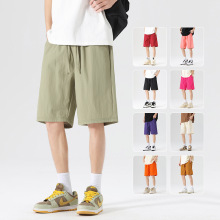 潮牌多色短裤男夏天薄款外穿大裤衩青少年港风宽松直筒运动休闲裤