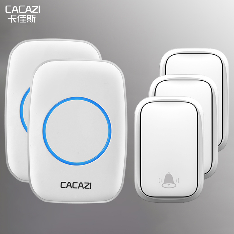 免电池门铃三拖二不用电池家用自发电门铃家用智能防水无线门铃