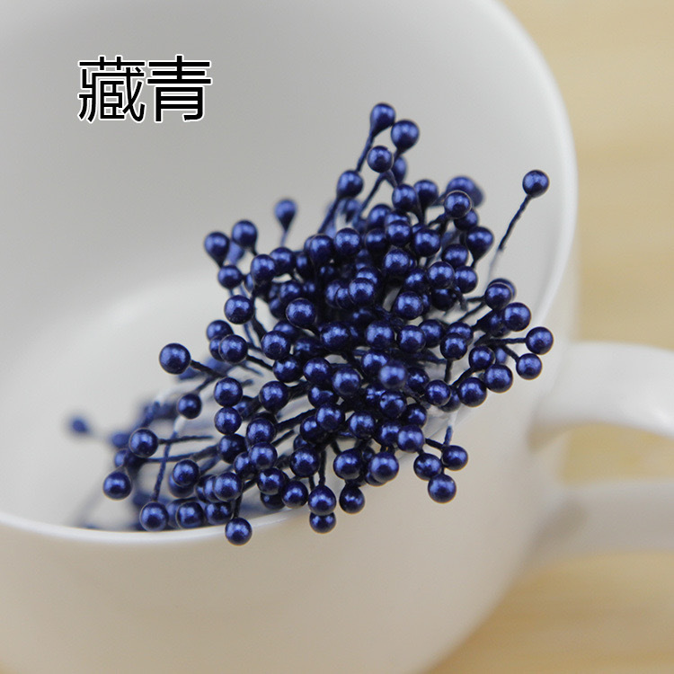 55mmの長さのdiyは花の芯の真珠の花の蕊をシミュレーションしてシフォンの花の補助材料の手作りのアクセサリの部品の材料を作ります。