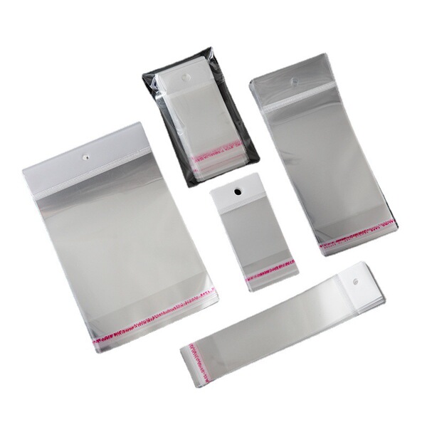 OPP card headbag custom transparent self -stick bag jewelry hanging…