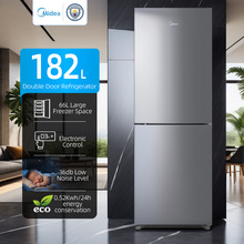Midea Double Door Refrigerator - 182L Large Capacity & Energ