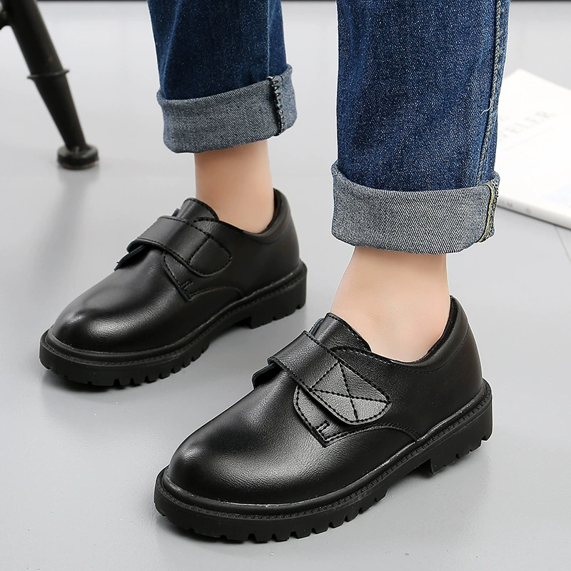 Children's shoes for boys for leather shoes English style, soft sole, for teenagers, Korean style, British style