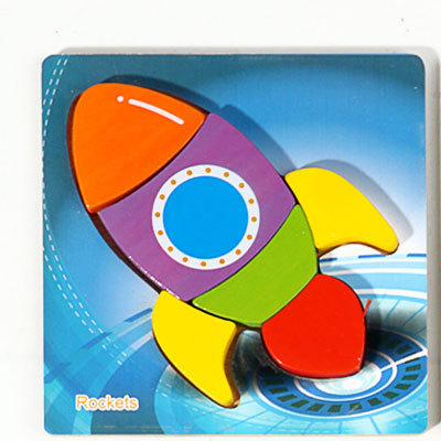 Bebé niños 1-2-3D años de edad la mitad de madera tridimensional rompecabezas bebé educación temprana inteligencia práctica mano ojo niños y niñas Juguetes