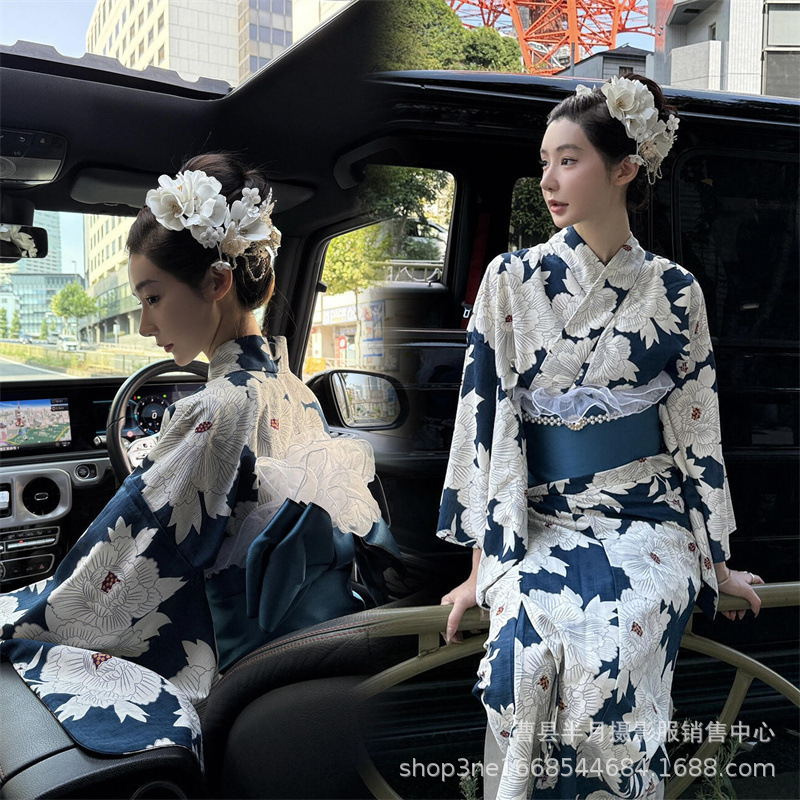 Kimono Cosplay Female Formal Traditional Japanese Cute Divine Girl Improved Japanese Style Beauty Japanese Restaurant Kimono