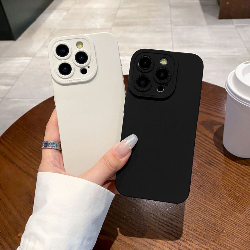 磨砂天使瞳眼适用于苹果16黑色软壳 iPhone15手机壳14pro保护套|undefined