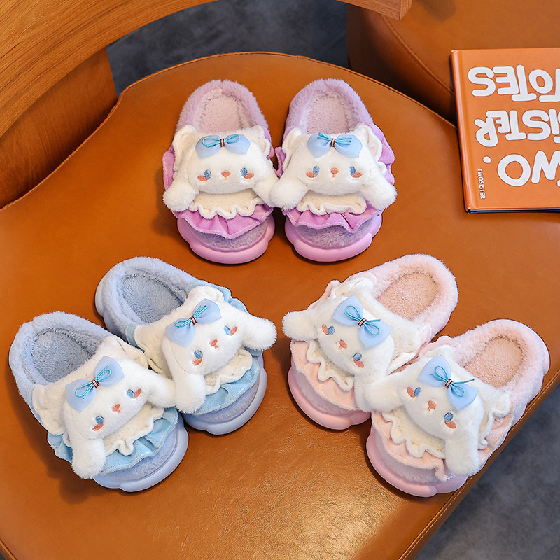 Otoño e Invierno de los nuevos niños Zapatillas de algodón niños y niñas de Interior de dibujos animados lindo niñas zapatillas bebé infantil Zapatillas de algodón