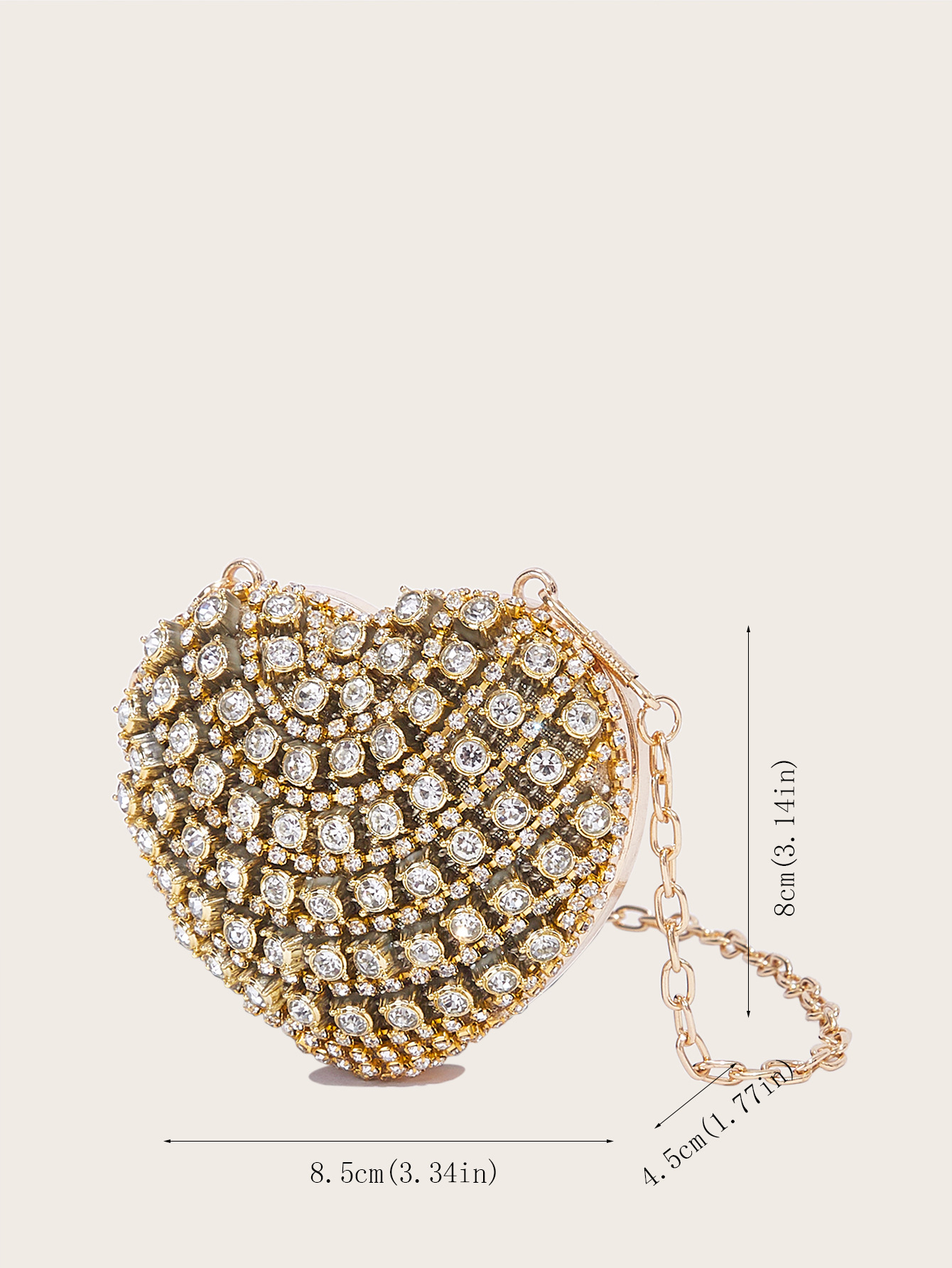 Elegante Herz Mini-tasche Mit Strass Für Damen Luxus Abendtasche_voghion.com