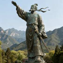 铸铜雕塑大型古代人物民俗小品商业步行广场摆件园林景观黄铜紫铜