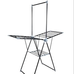 家庭用翼型折りたたみ物干しラック、移動式バルコニー屋内物干しラック、ポータブル床置き物干しラック