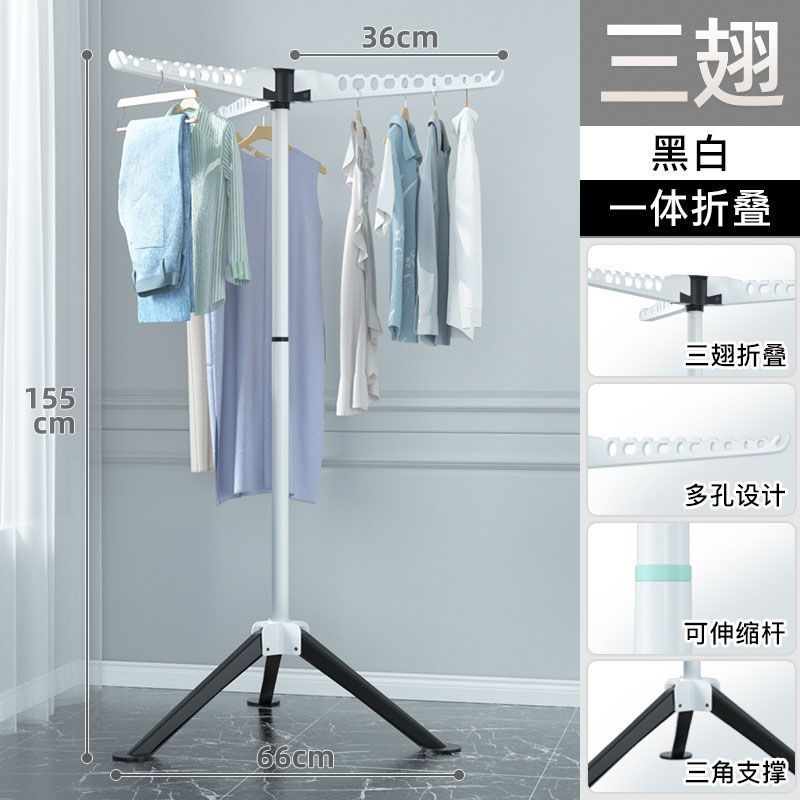 可折叠晾衣架落地卧室内阳台晒衣架不锈钢挂衣架伸缩家用晾衣服杆|undefined