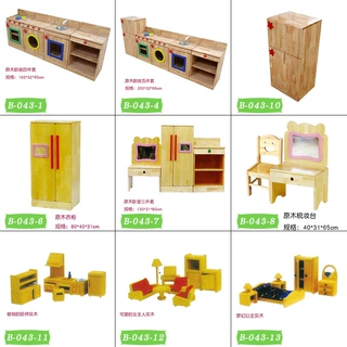 佰尔斯厂家批发幼儿园厨房组合柜儿童过家家玩具柜游戏屋柜子定制