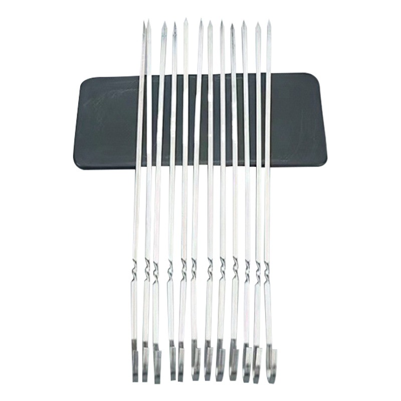 Zibo Barbecue Wholesale Stainless Steel Type Barbecue Sign Barbecue Needle Fork Flat Sign Round Sign Outdoor Steel Sign Barbecue Sign