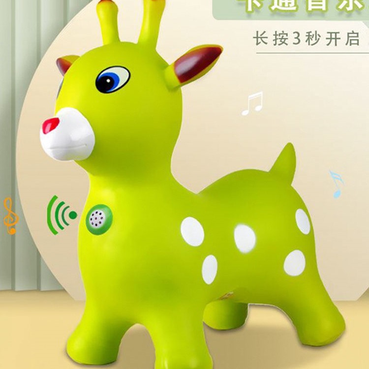 Jumping Horse Inflatable Horse Baby Anti-Fall Enlarged and Thickened Children's Riding Toy Infant Jumping Deer