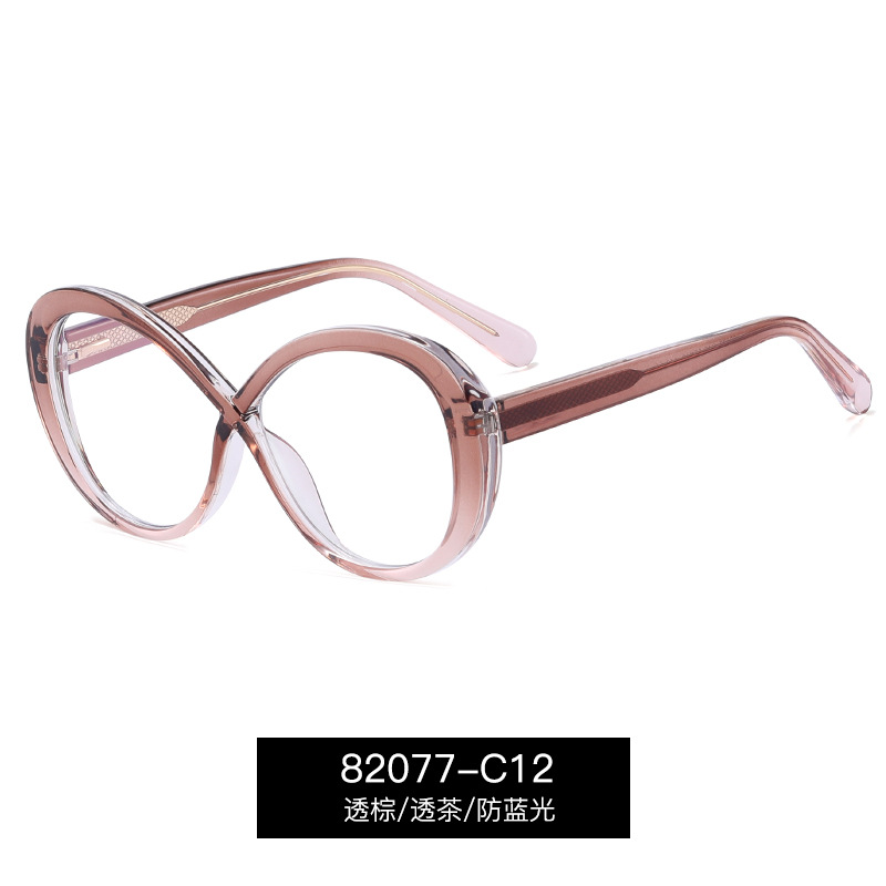 Montura de Gafas Redondas 82077 de TR90 con Filtro de Luz Azul