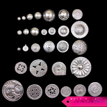 苗族银饰铝片仿苗银贵州黔东南少数民族服装配饰圆泡手工光泡圆形