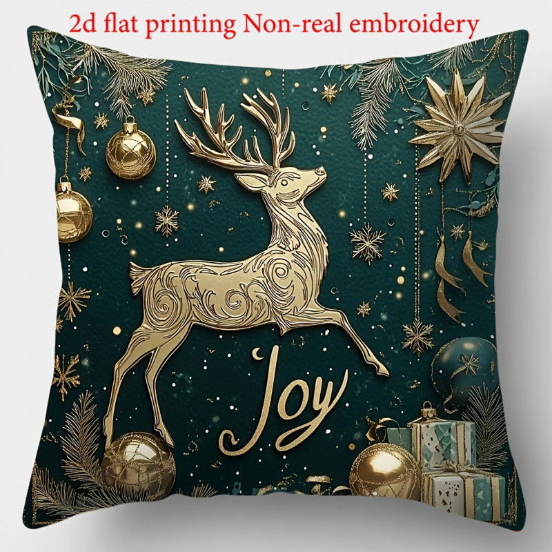 Navidad encontrada explosión abrazo funda de almohada festivales conejo alce decoración sofá atmósfera sensación de lino funda de cojín al por mayor image 7