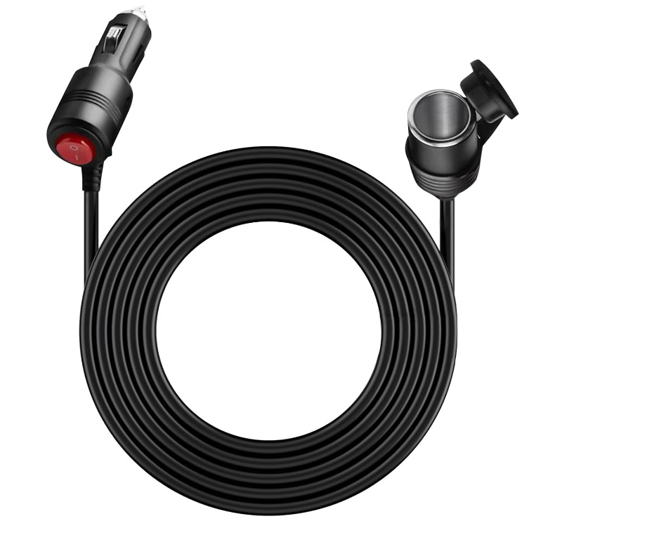 Car Cigarette Lighter with Switch Extension Cord Car Charger Modification Cable High Power Female Socket