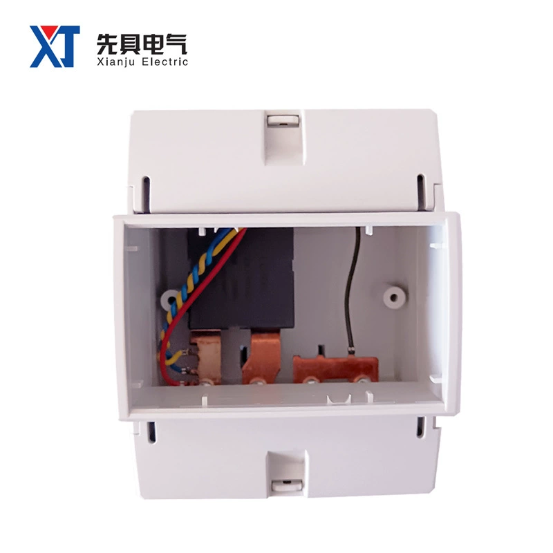 Однофазный корпус для счетчика электроэнергии XJ-S-15 (4P) на DIN-рейку, пластиковый, для приборов учета