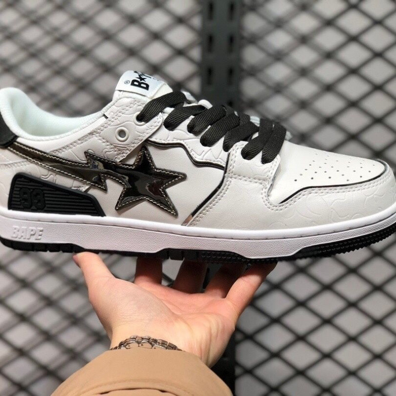 BAPESTA SK8 COURT DUNK zapatos vibe meteorito negro verde zapatos casuales de skate baja zapatos de hombre