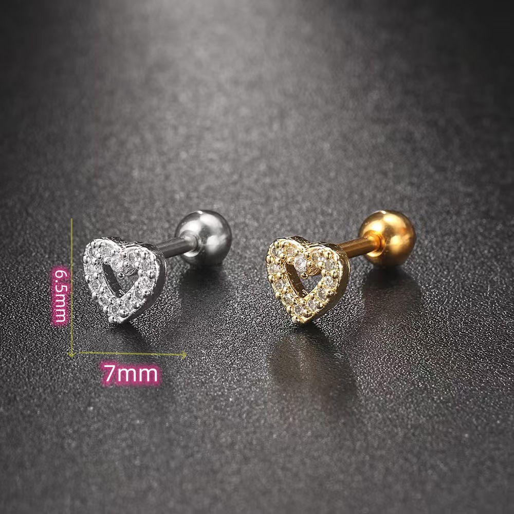 Pointed titanium steel lip stud product view