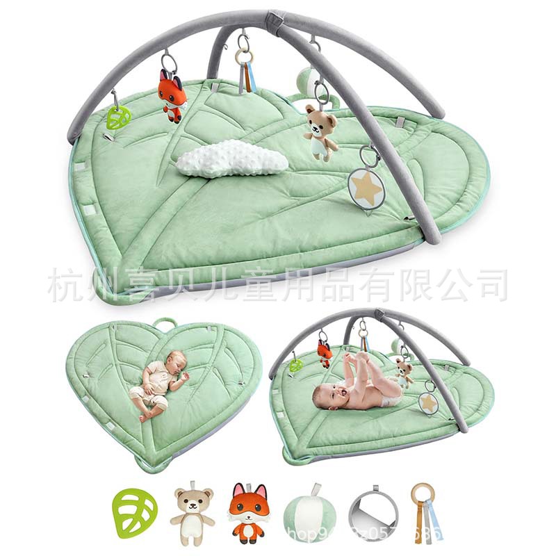 Hot Sale Portable Baby Tummy Time Play Gym Mat Newborn Activity Playmat for Floor 45inch