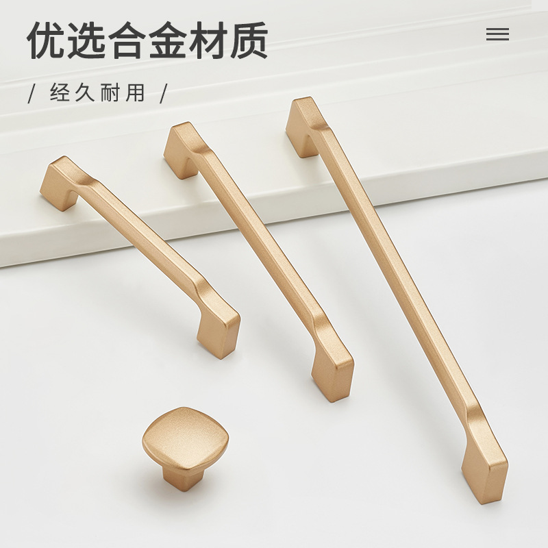 Estilo europeo gabinete puerta gabinete cajón americano moderno minimalista aleación de aluminio alargado nórdico negro armario puerta manija