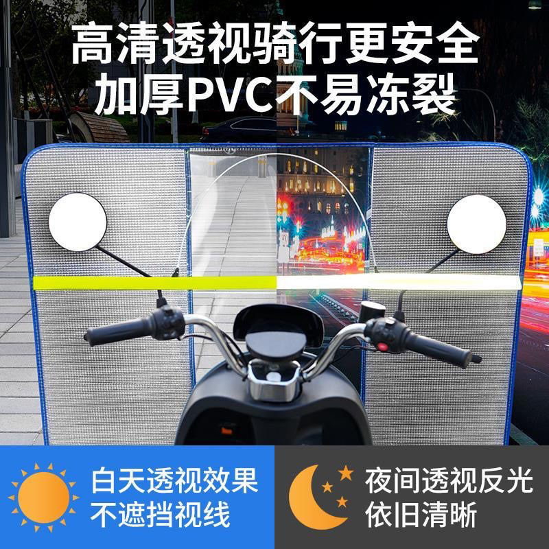 Electric car motorcycle front windshield plastic heighening and widening transparent windshield windshield cover windshield tricycle