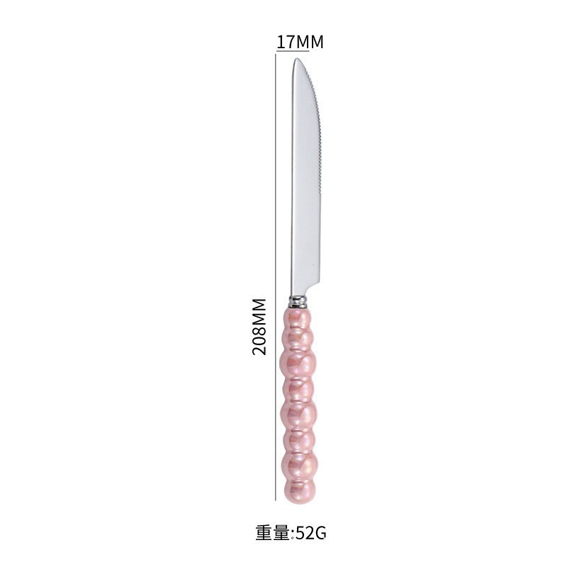 304 핑크 펄 핸들 테이블 나이프