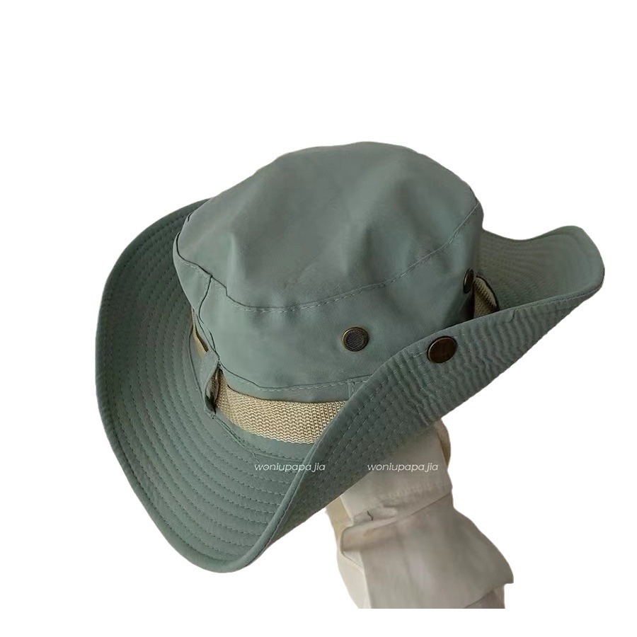 Sombrero de montañismo al aire libre femenino rosa ala grande sombrero de pescador japonés sombrero de sol protección solar sombrero de viaje camping occidental sombrero de vaquero masculino