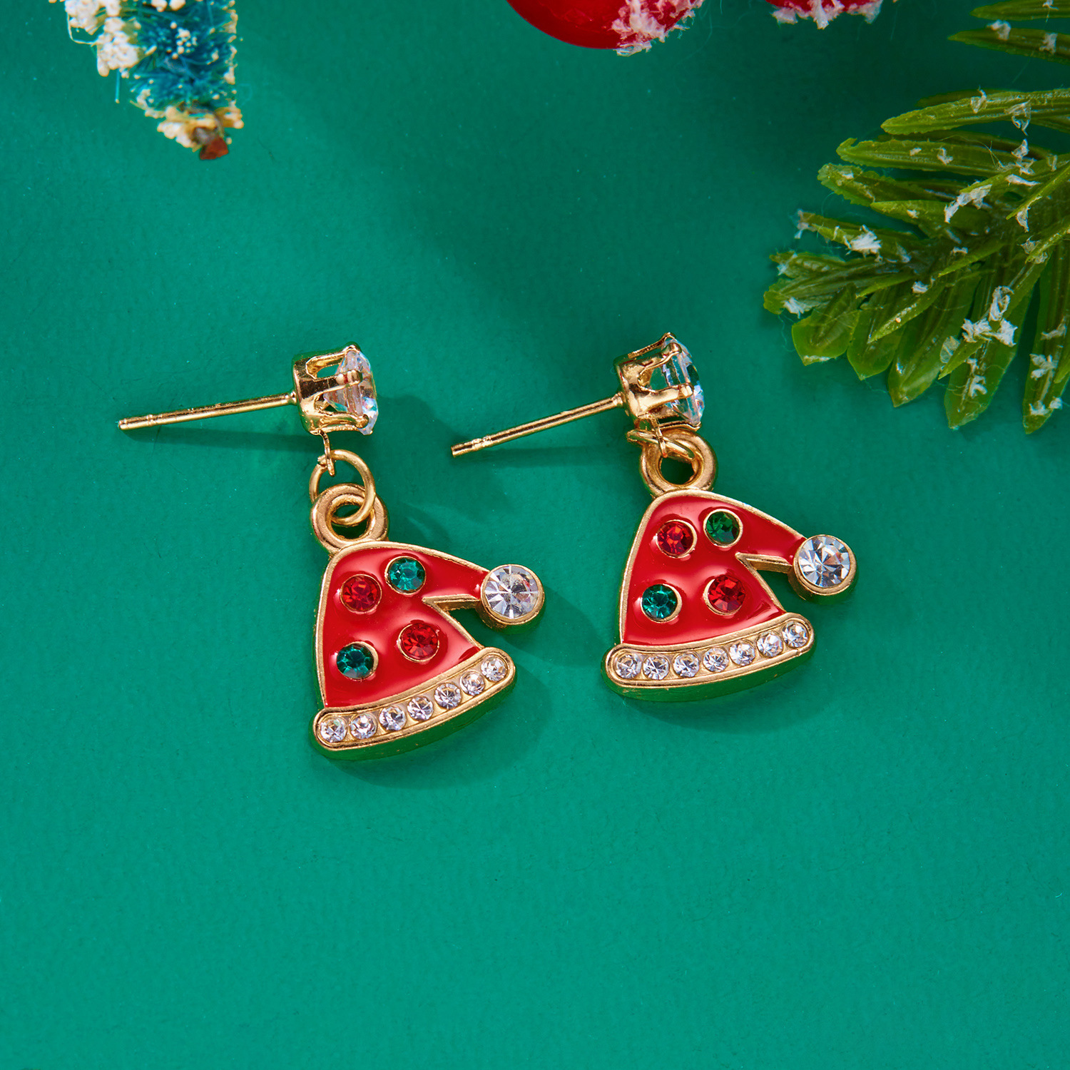 7g Weight Alloy Ear Needle Material Drop Earrings Classification 1 Pair Quantity Festival Occasion Alloy Material Christmas Festival Christmas Hat, Christmas Tree, Santa Claus Pattern Women's Gender Cute, Christmas Style 1 Pair Cute Christmas Christmas Hat Christmas Tree Santa Claus Alloy Drop Earrings 5