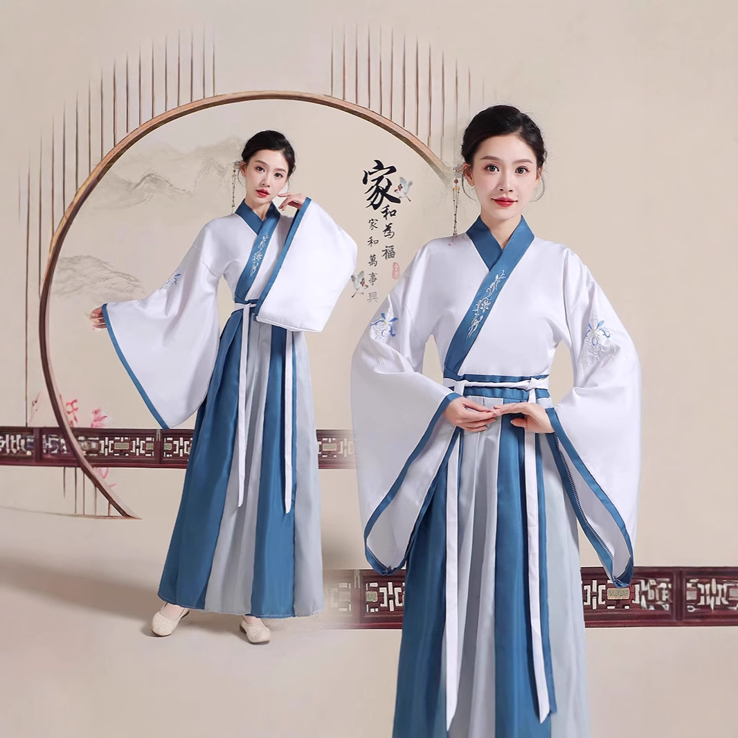 成人古装汉服国学服儿童男女国学服装中国风成人礼朗诵唐装演出服