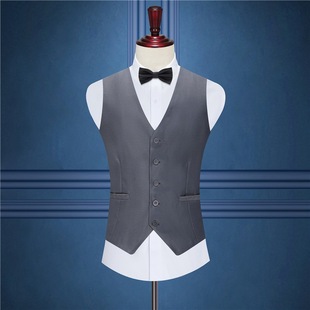Suit Vest Set, Non-Iron Men's Suit Vest, Korean Style Slim Fit Waistcoat, Business Casual Light Business