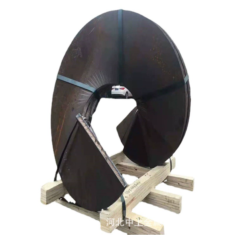 Спиральные лопасти большого диаметра равной толщины, холоднокатаные непрерывные шнековые лопасти, износостойкие лопасти для спиральных конвейеров, безвальный спираль.