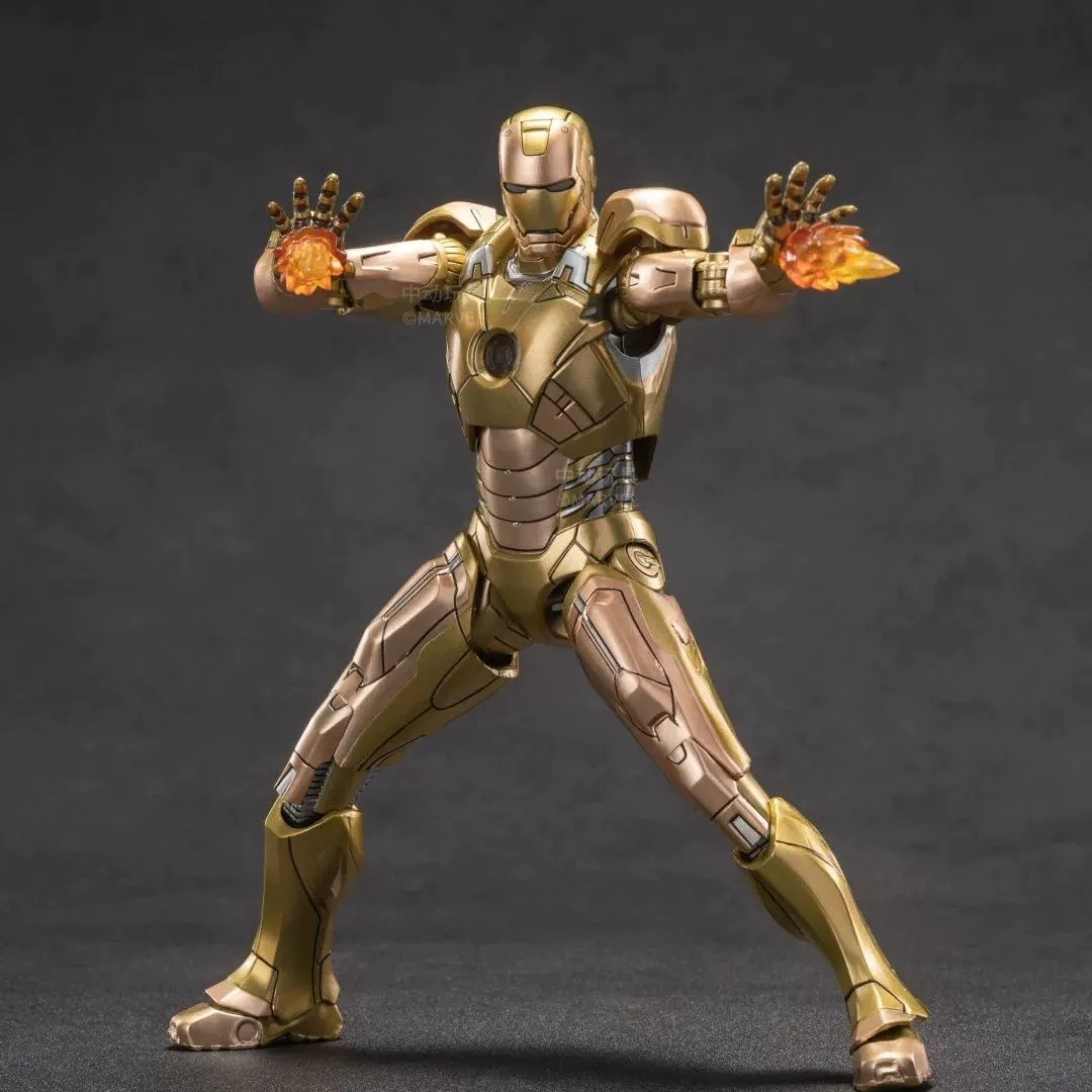 Commemorative golden minifigure, toy, Iron Man, Marvel