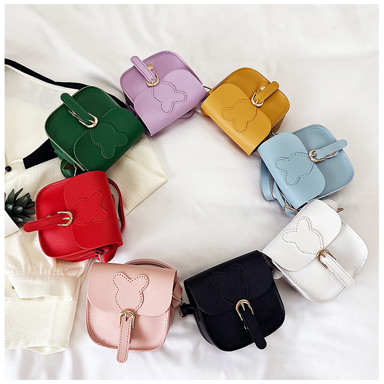 Mini Size Women's Mini Pu Leather Solid Color Vintage Style Classic Style Square Magnetic Buckle Shoulder Bag
